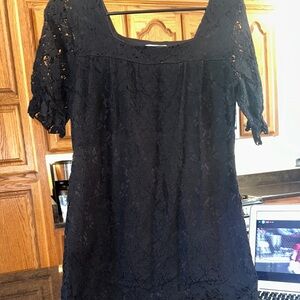 Velvet Torch Black Lace Blouse